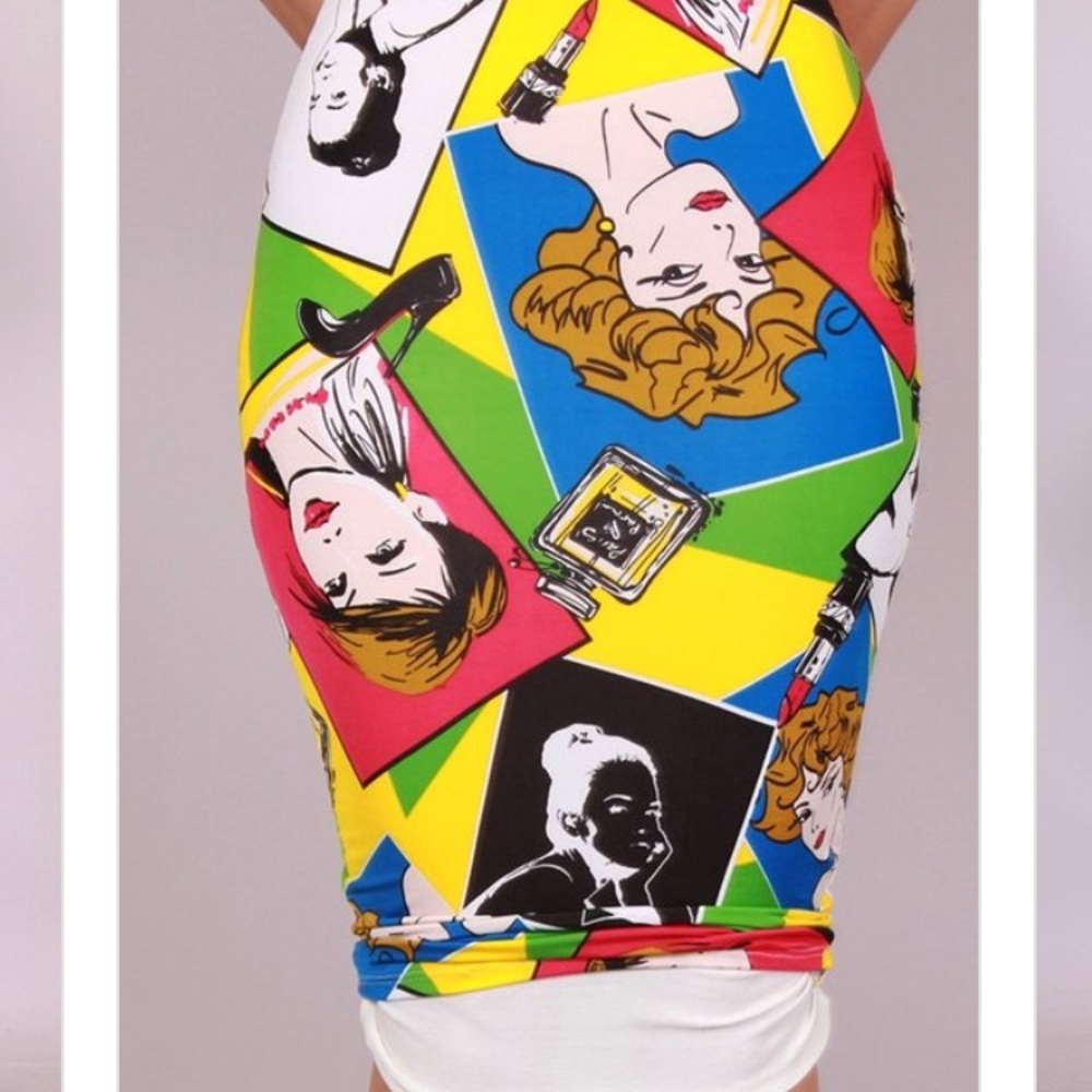 Sale 🌟 Pop Art Multi Color Tube Dress - Picture 6 of 6